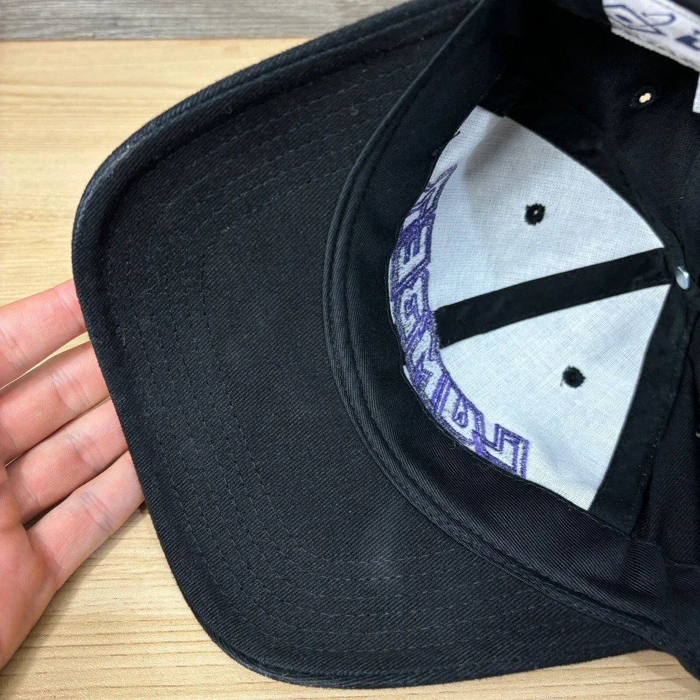 Vintage The Lumber Co Hat Cap Strap‎ Back Black Baseball Bats Adjustable